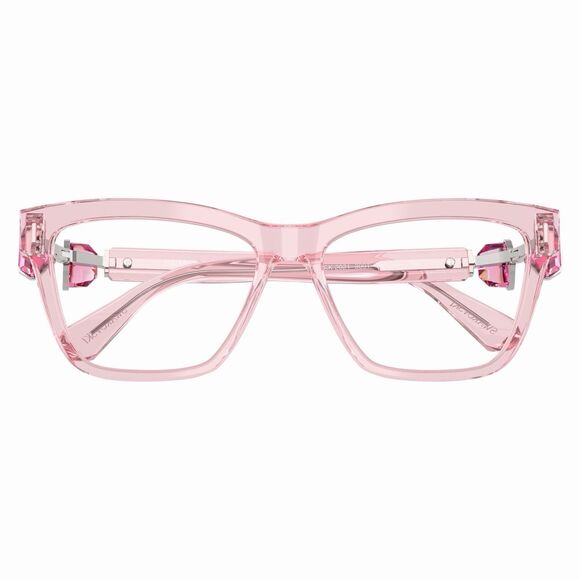 Swarovski SK2021 Eyeglasses Transparent Pink Frames Demo Lenses 53-16-135 NEW - Picture 3 of 16